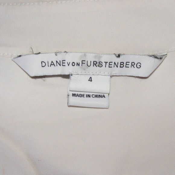 DIANE VON FURSTERBERG Blouse/Tunic, 4, Esti, Stretch, Long sleeve, Off-white - Picture 11 of 14